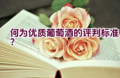 何为优质葡萄酒的评判标准？