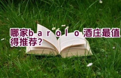 哪家barolo酒庄最值得推荐？