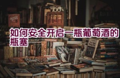 如何安全开启一瓶葡萄酒的瓶塞