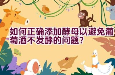 如何正确添加酵母以避免葡萄酒不发酵的问题？